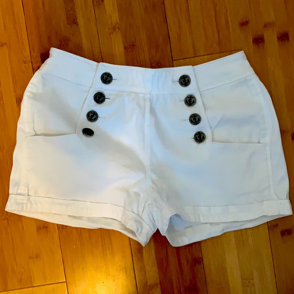 White stretchy shorts